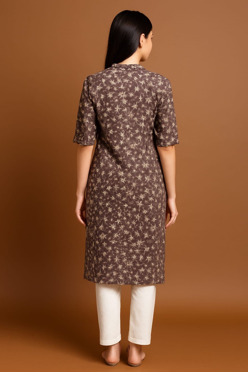 D.Gokuldas NX - Brown Printed Kurti